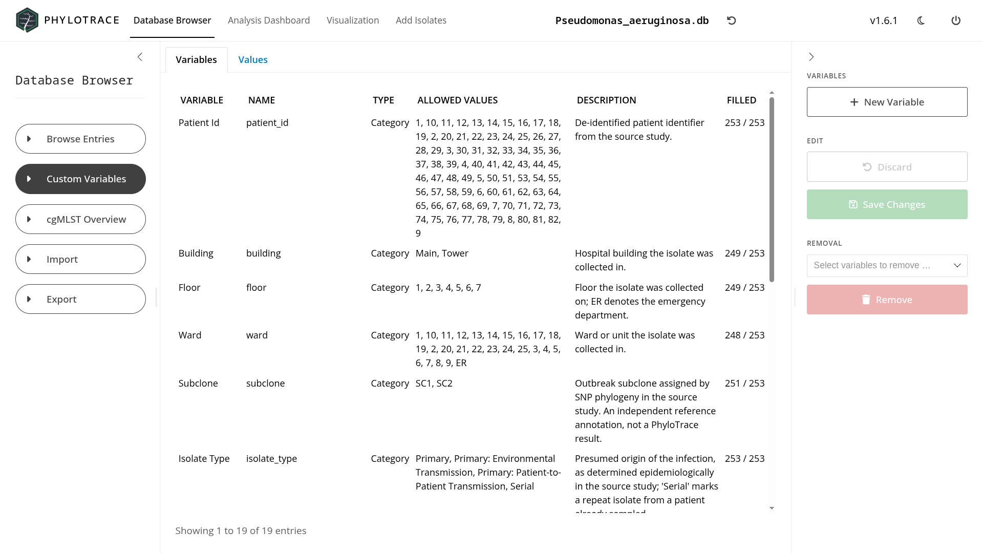 Custom data annotation UI screenshot 1