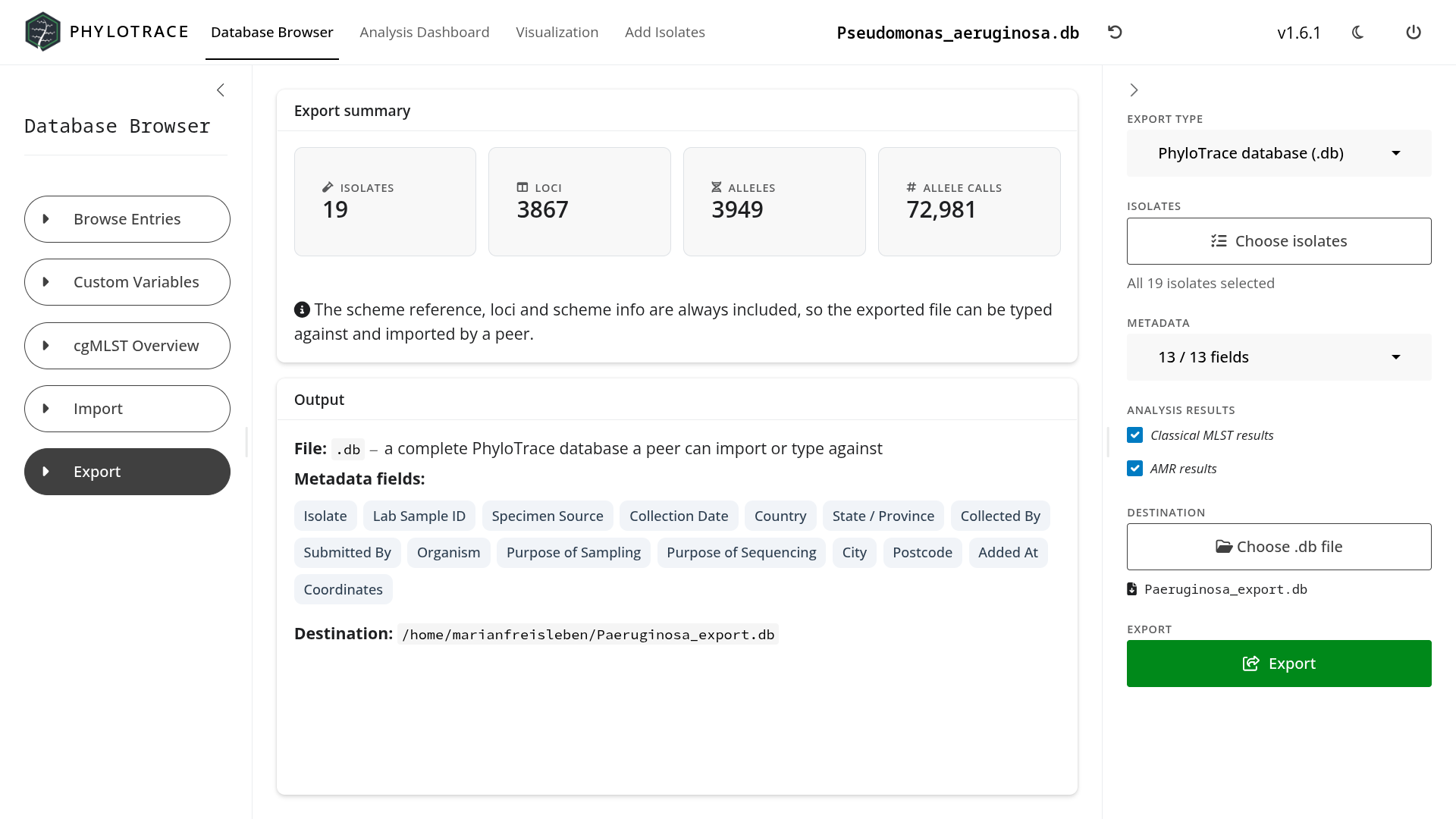 Import and Export collaborative surveillance screenshot 1